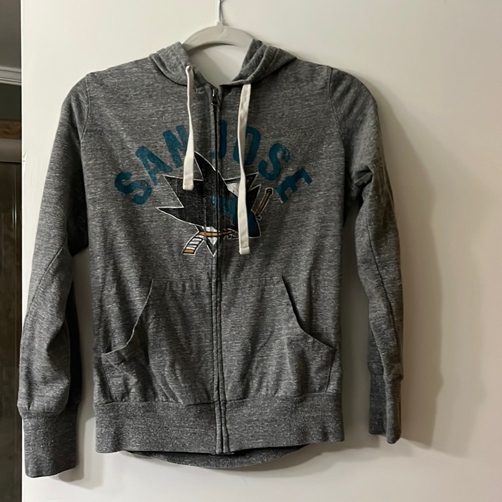 San Jose Sharks Lightweight Hooded Zipup